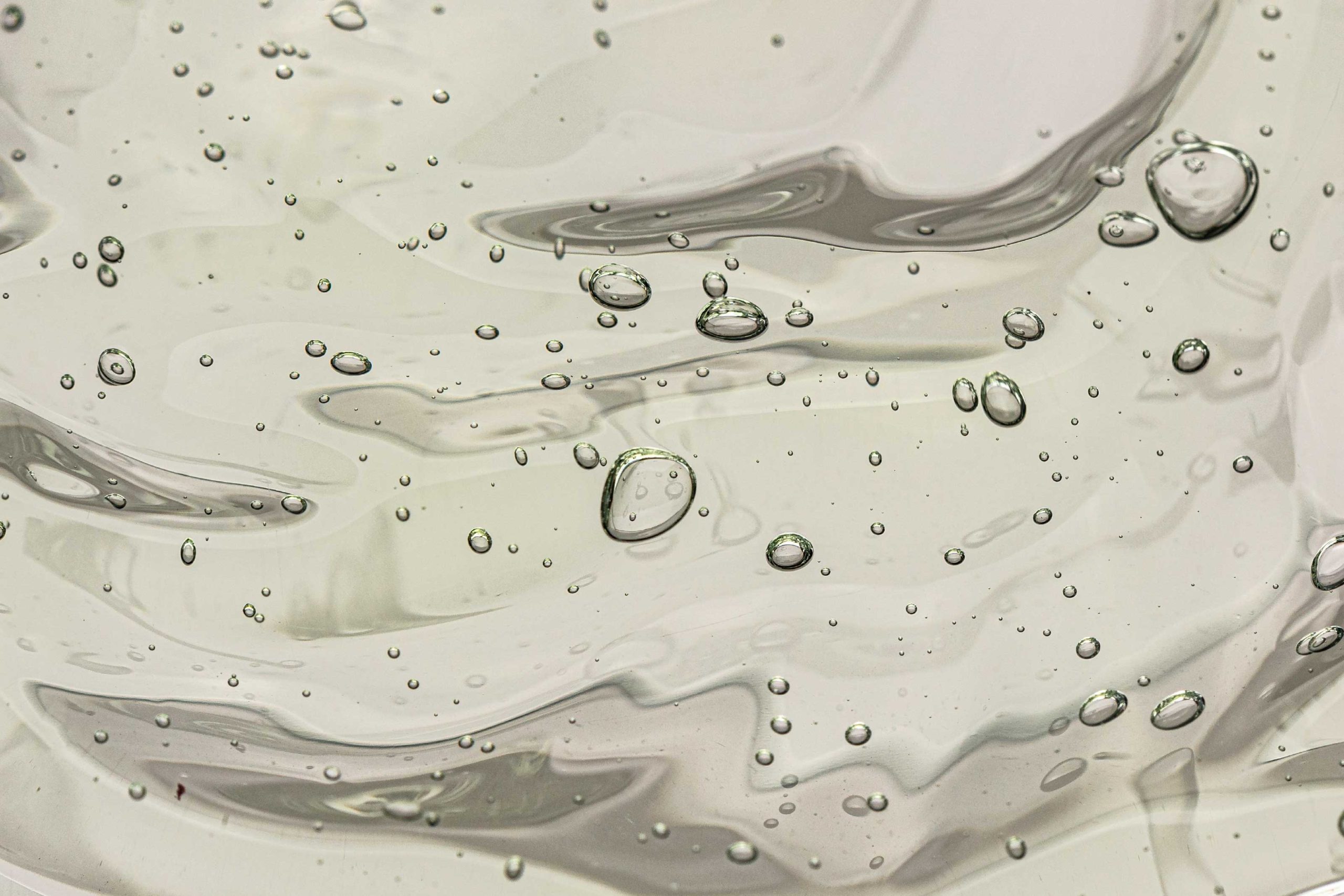 Textura de água com bolhas em movimento